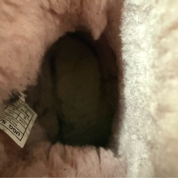UGG Pink Back Bows Winter Shearling Short Boots Women’s 6 - Picture 7 of 8